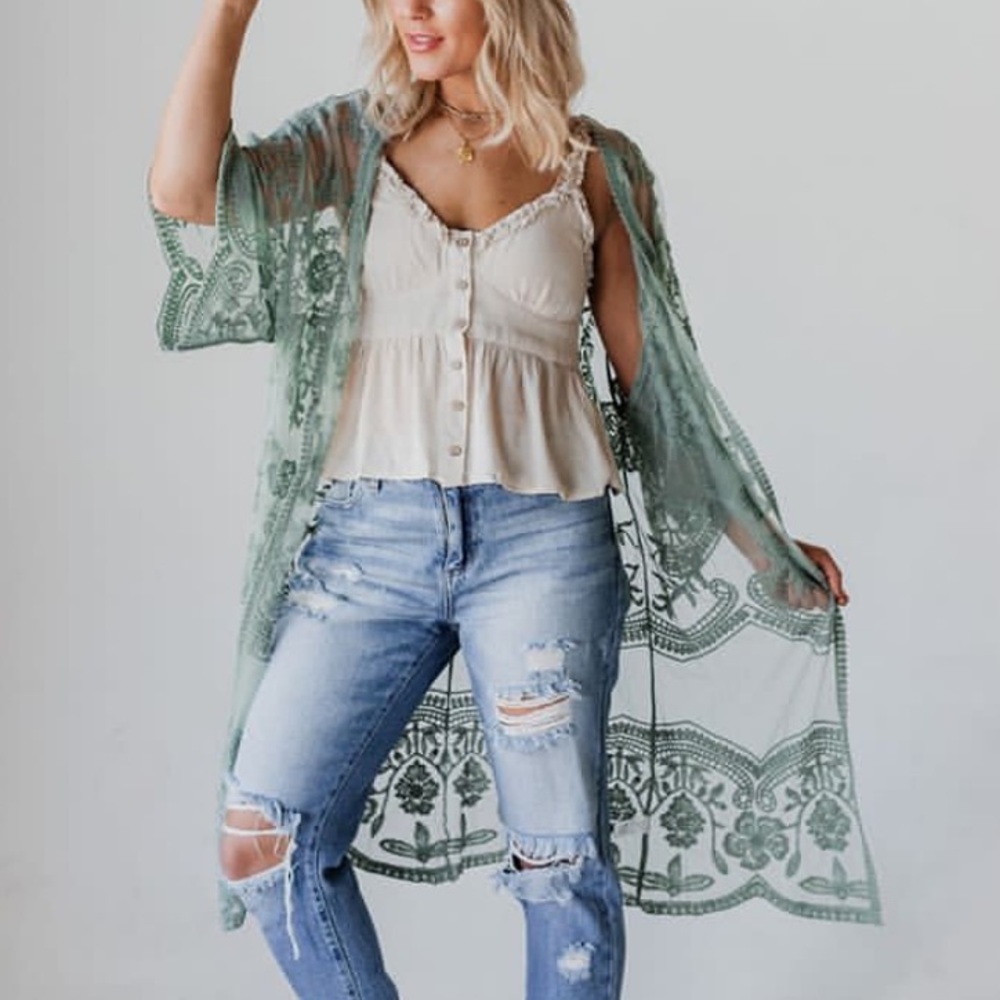 Open Front Boho Duster